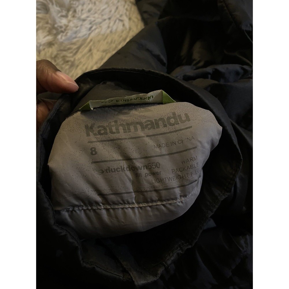 Kathmandu Jacket Womens 8 Black Duck Down 550 Heli Packable Puffer Ladies - Picture 6 of 7